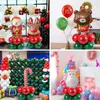 Feest decoratie kerst ballonnen rood groen latex ballon Santa Claus sneeuwpop Xmas tree folie stand decor navidad globos