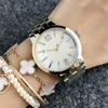 ساعة Wristwatches Luxury Women's Watches العلامة التجارية الكوارتز المصنوعة من الفولاذ المقاوم للصدأ معصم WOND FASHING FASH