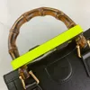 Klassisk retro bambu bärbara kvinnor modeväskor totes utsökta hårdvara spänne axel rem crossbody messenger väska crossbody satchel läder handväska handväska