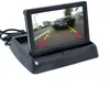 Acessórios de sistema de segurança de carro invertendo imagem 4.3 polegada display dobrável com 12 volts 4 luzes vista traseira impermeável invertendo câmera HD