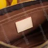12A Upgrade Lustro Jakość projektant 3 sztuki Multi Pochette S Women Brązowe torebki płótna Małe ramię złota torba łańcuchowa z paskiem do portfela monety
