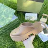 Tasarımcı terlik markası gg bayan sandalet yumuşak moda çıkış tasarım bayanlar Hollow platformu yapılmış şeffaf malzemeler seksi güzel güneşli plaj kadınlar için