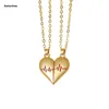 Pendant Necklaces Magnetic Couple Necklace Lovers Break Heart Long Distance Charm NecklacePendant