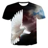 T-shirts pour hommes Hommes et femmes Impression 3D La dernière série de pigeons animaux pour le printemps-été Mode T-shirt de sport décontracté Xs-5xL