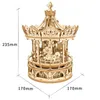 Decorative Objects & Figurines Music Box 3D Wooden Puzzle Game Assembly Model Building Kits Toys For Children Kids Birthday Gifts