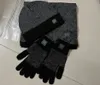 Gorros de invierno para mujer, bufandas, Kit de guantes, gorro de terciopelo tejido a la moda para hombre y mujer, conjunto de 3 piezas, gorros, bufanda, guante ro