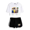 Men's Tracksuits Manga Wonder Egg Priority Two Piece Set Men Women Pullovers Summer Short Sleeve Crop Top Pants Harajuku ClothesMen's