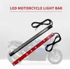 Bande d'éclairage LED avec clignotants d'arrêt de frein arrière, lampe de plaque d'immatriculation Flexible 48LED double couleur pour moto