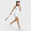 Lu Lu lemens Tennis Skirt High Elastic Comfort Yoga Clothes Outdoor Casual Dresses Skin Friendly With Chest Pad Sports Dress Soft Slim Fit Skirts