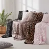 طباعة الفهد بطانية غطاء حلم الأريكة نصف الصوف الأطفال متماسكة 140x200cm 220517
