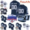 Thr Custom Penn State Nittany Lions College voetbalshirt 14 Sean Clifford 21 Noah Cain 24 Miles Sanders 26 Saquon Barkley Youth Stitch