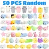 505pcs Kawaii Squishies Mochi Anima Squishy Kids Antistress Ball Squeeze Party Favors Toys для снятия стресса на день рождения 220621