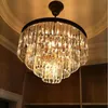 Hängslampor modern kristallkronor elegant k9 22mm storlek artikel rökig grå upphängningslampor för café restaurang elpenden