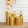 Party Decoration 5pcs Gold Products Round Cylinder Cover Pedestal Display Art Decor Plinths Pillars For DIY Wedding Decorations Ho1382069