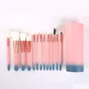 Portable Fiber Soft Borstle Makeup Borstes Set Foundation Loose Powder Blush Smudge Eyeshadow Eyebrow Lip Brush Eyebrow Comb Lash Pinceles de Maquillaje de Cerdas