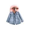 2020 Winter Parka for Girls Kids Faux Fox Fur Coat Ytterkläder Tjock modejacka för Girl Baby Children 'Snowsuit Jacket 1-8 år J220718