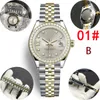 Classic Ladies Watch Luxury 26 mm Mekanisk automatisk rostfri elektrisk borrstjärna Border liten borr