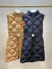 'Liveche' Mode doudoune Longue femme vers le bas gilet Designer femmes gilets de haute qualité doudounes Taille 0--2