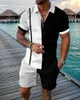 Fatos de treino masculino verão camisa de manga curta e shorts terno conjunto de duas peças masculino ginásio esporte roupas de golfe streetwear para homem