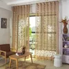 Tenda trasparente jacquard in stile europeo Decorazione domestica per soggiorno Voile Tulle Camera da letto Pannello Trattamento finestra W220421