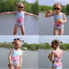 Nouveau style filles maillots de bain été bébé une pièce maillot de bain mode enfants fille bikinis swi empêcher de se prélasser dans les vêtements pour enfants à séchage rapide