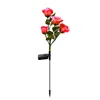 Solar motion lights outdoor Solar Rose Flower Light Waterproof Decorative Garden Landscape