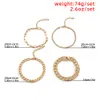 4 pezzi set di braccialetti di lusso con diamanti bling set di braccialetti cubani da tennis per donne e uomini regolabili in cristallo trasparente grosso Ch183f