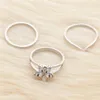 3PCS Silver Toe Rings Set for Beach Sexy Body Jewelry for Women