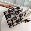 Makeup Bag Women's Double-Layer Cartoon Makeup Box With Mirror Large Capacity Portable Storage Box 220625