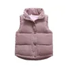 Girls d'automne Viette chaude Boys d'hiver épaississez le gilet de gilet gilet de vêtements d'extérieur Vestes de coton Vestes de coton pour 3 à 10 ans 220812