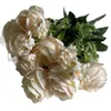 1つの偽の花の秋の丸いローザ13束シミュレーション結婚式のためのメラレウカローズ装飾的な人工花