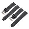 20mm 21mm 22mm Curved End Watch Band para Rolex Water Ghost GMT Silicone Rubber Strap Sports Waterperspert Water Belt Universal Belt 220624