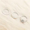 3PCS Silver Toe Rings Set for Beach Sexy Body Jewelry for Women