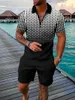 Camisetas para hombres Ropa para hombres Conjuntos para hombres de verano Trajes de camiseta Pantalones cortos de playa Conjunto de chándal Moda Color sólido 2 piezas Camiseta Pantalones cortos para hombres