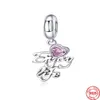 925 Plata Fit Pandora Charm 925 Pulsera Delfín Luna Torre Eiffel encantos conjunto Colgante DIY Granos finos Joyería