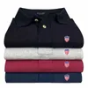 Polos décontractés à manches longues pour hommes, 100% pur coton, de haute qualité, à revers, à la mode, pull de sport de Golf, printemps et automne, 220623