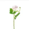 Flores decorativas grinaldas falsas haste curta Austin Big Rose Rosos de 15 "Comprimento Rosas redondas para casamentos Flores artificiais de casamentos Decor