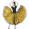Scenkläder kvinnor spanska flamenco kostym tjejer mode dans klänningar 360 grader standard balsal kjolar karneval parti kläder