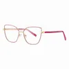 Mode lunettes de soleil cadres lunettes pour femme pleine jante métal et CP cadre lunettes arrivée ordinateur lunettes optiques