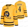 MitNess NCAA Quinnipiac Bobcats College Hockey Jersey Ty Smilanic Eric Hartzell Zach Metsa Matthew Peca Bryan Leitch Ethan de Jong Devon Toews