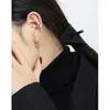 Pendientes de plata de ley S925 con tornillo de Clip para mujer, diseño de nicho Ins, Clip de oreja de textura Irregular versátil minimalista sin agujero