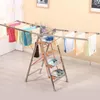 Laundry Bags 8000 Ladder Drying Rack Dual-use Thick Multifunctional Stainless Steel Floor Folding Anti-skid Terrace Cool Hanger