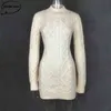 2022 automne basique Sexy dos nu luxueux vêtements de noël robe en laine Mini robe en tricot femmes vêtements automne hiver tenue Vestidos L220706