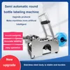 Sigillatrici Applicatore di etichette semiautomatico con stampante per data Etichettatrice per bottiglie rotonde Distributore di etichette autoadesive