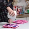 3D -silikonform Pudding Candy Molds 6 Cavity fyrkantiga formar levererar hantverk tvålmögel dekorera handgjorda ljusstake mögel