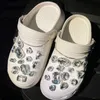 30pcs rhinestones and 1m Chain Croc Charms Designer DIY Shoes Decaration Accessories for JIBS Clogs Kids Boys Girls Gifts 220527