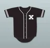XFLSPグラマイトネスマルコムX野球ジャージBLM野球ジャージホワイトグレーブラックカスタムファッション