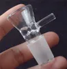 14mm 18mm Mâle Bol En Verre Narguilé avec Épais Pyrex Feuille De Verre Clair Poignée Bong Bols pour Bongs Fumer Des Tuyaux D'eau