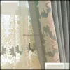 Curtain Drapes Home Deco El Supplies Garden Embroidered Simple Modern High-Grade Lace Mediterranean Living Room Sheer Tle E151 Drop Delive