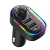 C12 Car MP3 Bluetooth Trasmettitore FM Kit per auto Atmosfera colorata Luce respiratoria PD Daul Carica rapida USB 5V 3.1A